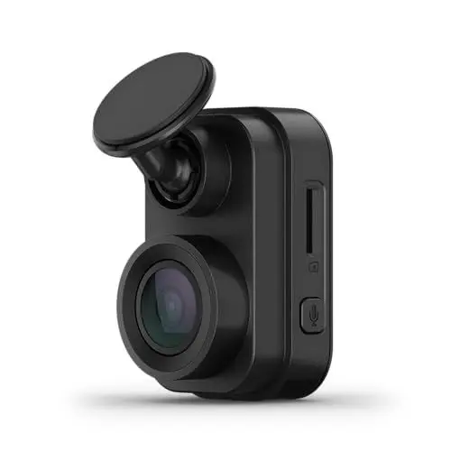 Produktbild: Garmin Dash Cam Mini 2 – ultrakompakte Dashcam mit automatischer Unfallerkennung, weitem 140° Bildwinkel, scharfen HD-Aufnahmen in 1080p, Sprachsteuerung und vernetzten Services für mehr Sicherheit