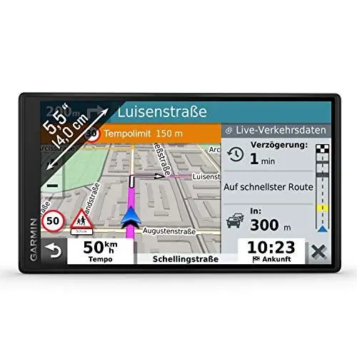 Produktbild: Garmin DriveSmart 55 MT-S EU Navi - Rahmenloses Display, 3D-Navigationskarten und Live-Traffic