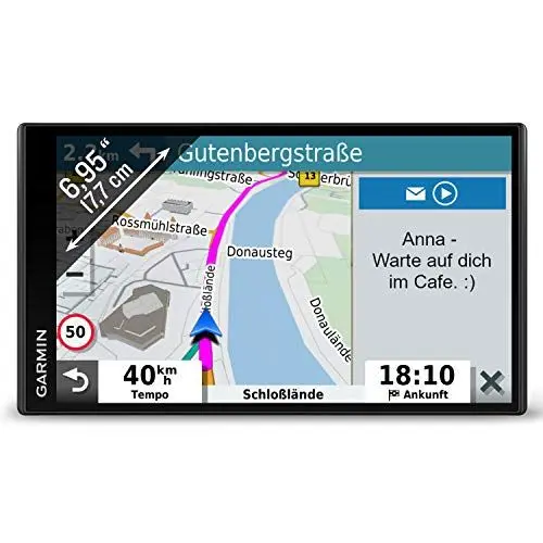 Produktbild: Garmin DriveSmart 65 MT-D EU – Navigationsgerät mit 6,95“ (17,7 cm) Farbdisplay, vorinstallierten 3D-Karten für Europa (46 Länder), Live Traffic via DAB+/Drive App, Sprachsteuerung & Fahrerassistenz