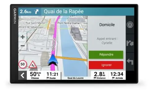 Produktbild: Garmin DriveSmart 86 MT-S – Navigationsgerät mit riesigem 8 Zoll (20,3 cm) HD-Display, 3D-Europakarten mit Umweltzonen, Verkehrsinfos in Echtzeit via Garmin Drive App, Sprach- und Fahrerassistenz