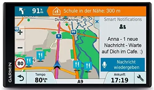 Produktbild: Garmin Drive Smart 61 LMT-D EU Navigationsgerät, Europa Karte, lebenslang Kartenupdates und Verkehrsinfos, Smart Notifications, 6,95 Zoll (17,7 cm) Touchdisplay, 010-01681-13