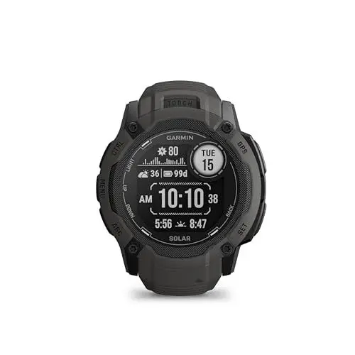Produktbild: Garmin Instinct 2X Solar – GPS-Smartwatch mit unendlicher Akkulaufzeit im Smartwatch-Modus, über 40 Sport-Apps, Smart Notifications, Garmin Pay, Trainingszustand, Fitnessalter, Schlafanalyse uvm