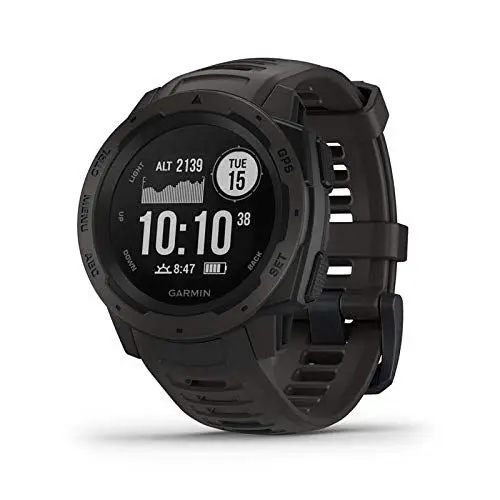 Produktbild: Garmin Instinct - wasserdichte GPS-Smartwatch mit Sport-/Fitnessfunktionen. Herzfrequenzmessung, Fitness Tracker und Smartphone Benachrichtigungen. Viele Modelle zur Auswahl