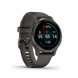 Produktbild: Garmin Venu 2S – schlanke GPS-Fitness-Smartwatch mit ultrascharfem 1,1“ AMOLED-Touchdisplay, Gesundheitsfunktionen, über 25 vorinstallierten Sport-Apps, Garmin Music & Garmin Pay