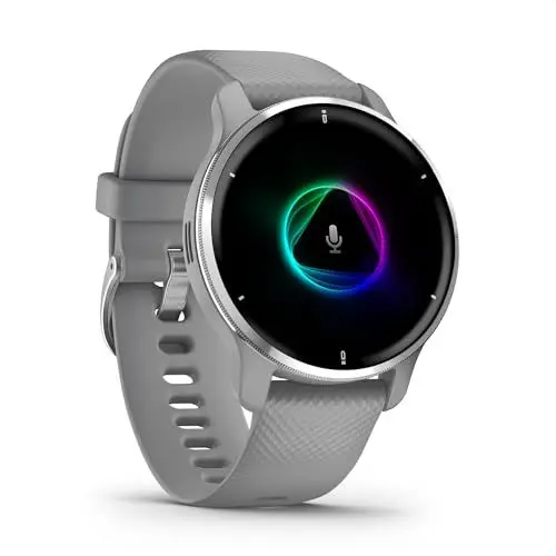 Produktbild: Garmin Venu 2 Plus – GPS-Fitness-Smartwatch mit Bluetooth Telefonie und Sprachassistenz. Ultrascharfes 1,3“ AMOLED-Touchdisplay, Fitnessfunktionen, Garmin Music und Garmin Pay