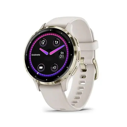 Produktbild: Garmin Venu 3S – GPS-Fitness-Smartwatch mit Bluetooth Telefonie und Sprachassistenz, Ultrascharfes 1,2 Zoll AMOLED-Touchdisplay, Fitnessfunktionen, Garmin Music, Garmin Pay und Rollstuhlmodus