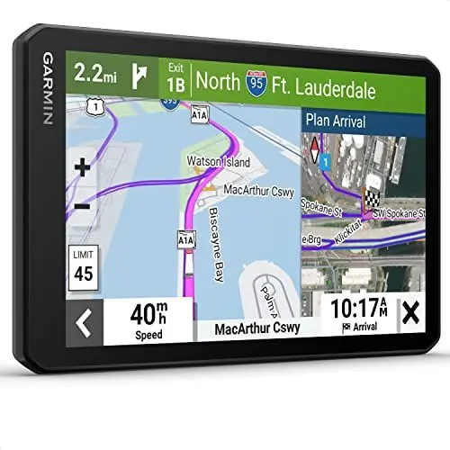 Produktbild: Garmin dēzlCam MT-D EU - LKW-Navi mit integrierter Dashcam, Kollisionswarner & Spurhalteassistenz. 7“ Farbdisplay, vorinstallierte EU Karten, fahrzeugspezifisches Routing & Satellitenbilder, Schwarz