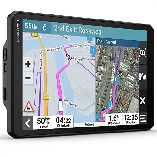 Produktbild: Garmin dēzl LGV 810 EU – LKW-Navigationsgerät mit 8“ (20,3 cm) Farbdisplay, vorinstallierten EU Karten (46 Länder), fahrzeugspezifischem Routing, Echtzeitdienste & Zielorte mit Satellitenbildern