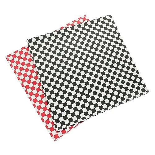 Produktbild: Garneck Kariertes Lebensmittelpapier 100 Blatt Lebensmittelblätter Sandwich-einwickelpapier Fettdichtes Brotpapier Papiereinlagen Für Lebensmittelkörbe