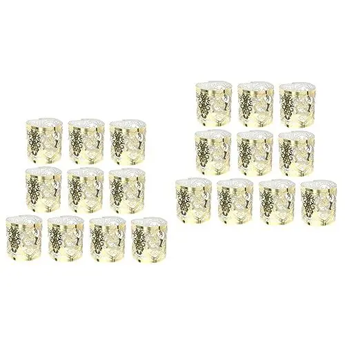 Produktbild: Garneck 2 Sätze Kerzenhalter-umhüllungen Lampengehäuse Aus Papier Goldene Lampenumhüllungen Aus Papier Zylindrische Lampenschirme Aus Papier Heimdekor 50 Stück * 2