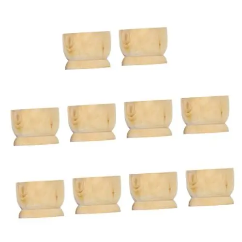 Produktbild: Garneck 10St Eierschale Ostereier basteln eierhalter Ostern geschenktasche Ostern Desktop-Dekor Bambusdekor Holzdekor Eierbecher aus Holz Eierhalter aus Holz hölzern einstellen Eierständer