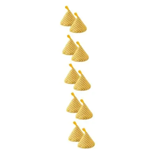 Produktbild: Garneck 10 STK Griff Verbrühschutzkappe Hot-Griff-Halter rutschfeste Topfdeckelhüte Topfhalter Hülse Kasserolle Deckelknopf Abdeckung Topfdeckelhülsen Ärmel Für Topfgriffe Yellow Waschen