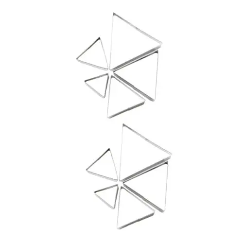 Produktbild: Garneck 2 Sets Dreieckformen Aus Edelstahl Zum Backen Und Ausstechformen Für Essbare Und Nicht Essbare Materialien Antihaft-design 5 Stück * 2