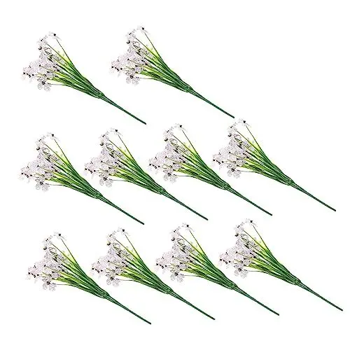 Produktbild: Garneck Künstliches Violettes Blumenornament 10 Stück Simulierte Violette Blumen Für Die Inneneinrichtung Pflegeleichtes Künstliches Blumenarrangement Für Besondere Anlässe