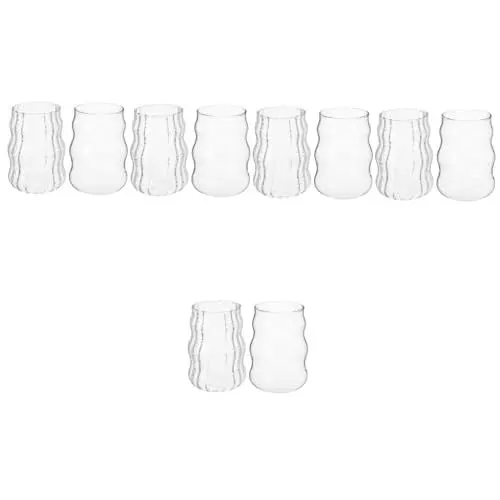 Produktbild: Garneck 10 Stück Chubby Glas Klarwasserbecher Barglaswaren Transparenter Whiskybecher Klarer Trinkbecher Saftgläser Haushaltswasserbecher Glasbecher Getränkebecher Saftbehälter Saftbecher