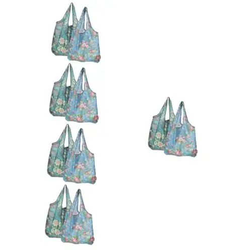 Produktbild: Garneck 10 Stück Tragbare Einkaufstasche Netz Einkaufstasche Einkaufstasche Faltbare Einkaufstasche Recycling Tasche Faltbare Wiederverwendbare Einkaufstüten Robuste Tragbare