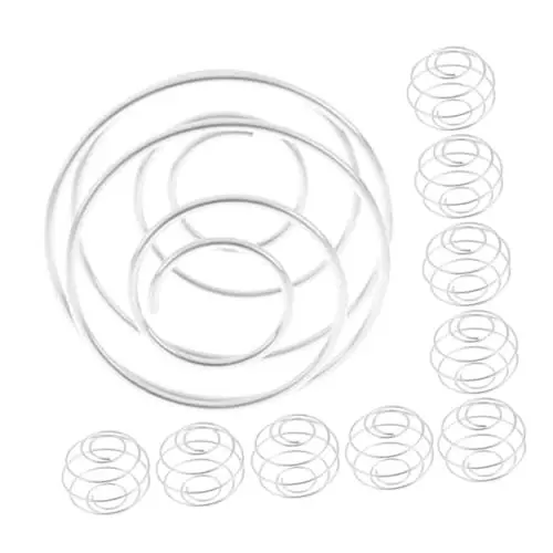 Produktbild: Garneck 10st Feder Des Schüttelbechers Schneebesen Aus Metall Shaker-kugeln Edelstahl-shaker Mixer Schütteln Drahtkugeln Mischkugeln Silver Rostfreier Stahl