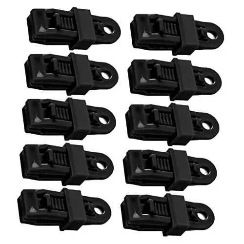 Produktbild: Garneck 10 Stücke Camping Zelt Plane Pole Clamp Seil Markisen Clamp Zelt Plane Clip Schiebe Lock Design