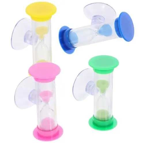 Produktbild: Garneck 12 STK Saugnapf-Sanduhr-zahnputz-Timer Für Kinder Timer Zum Zähneputzen Zähneputzen-Timer Mal Magnetische Sanduhr Elektrische Zahnbürste Sanduhr Für Kinder Zahnbürsten-Timer Glas