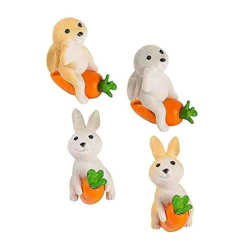 Produktbild: Garneck 12 STK Süße Hasenverzierungen Osterhasenfiguren Mini-Hasen-statuen Sternzeichen Hase Figur Hasen- Sternzeichen Kaninchen Figur Dekore Outdoor-Spielzeug Miniaturspielzeug Harz