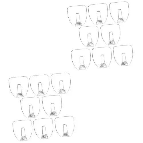Produktbild: Garneck 16 Stk Transparentes Hakenset Kleine Wandhaken Hochleistungs-kleiderbügel Aufhängehaken Kleben Klare Wandhaken Schwerlast-kleiderständer Handtuchhaken Weihnachten Klebstoff Acryl