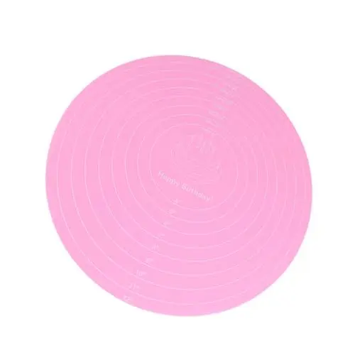 Produktbild: Garneck 12-Zoll-silikon-Kuchen-dekorationsmatte Runde Backmatte Kuchen Drehteller Pad Hochzeitsessen Dekorationen
