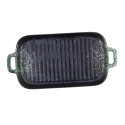 Produktbild: Garneck Grillplatte Keramik-backblech Mikrowellenherd Backplatte Bräter Griffe Robustes Material Nicht Für Küchenbuffet Grün