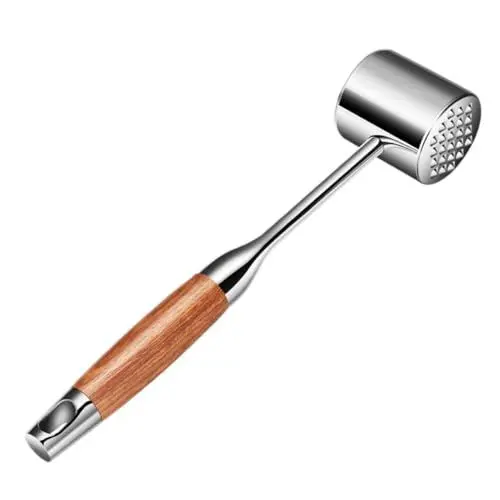 Produktbild: Garneck Fleischklopfer Aus Edelstahl Hammer Fleischklopfer Holzgriff Nicht-Design für Die Küche