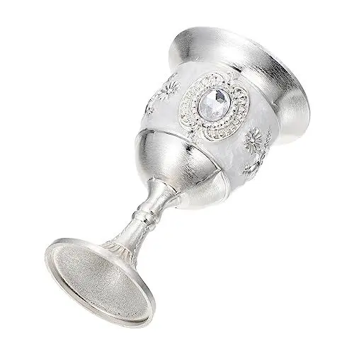 Produktbild: Garneck Eleganter Kelch Aus Metall Kleiner Weinbecher Dekoratives Weinglas Für Hotel Europäisches Design