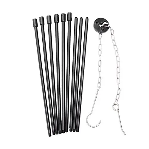 Produktbild: Garneck 1 Camping-stativ Backofen Backgitter Stativ Hängender Grill Dreibein-feuergrill Campingofen Stativ Lagerfeuer-stativ Camping Kochstativ Ausrüstung Draussen Aluminiumlegierung