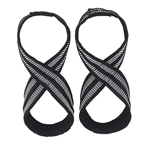 Produktbild: BESPORTBLE 1 Paar Weightlifting Straps 8 Zughilfen Krafttraining Gym Handgelenkbandagen Gewicht Manschette Unterstützen Bands Figure 8 Straps Übungsbänder Widerstand Sport Fitness Armband