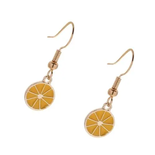Produktbild: Garneck 1paar Gelbe Lemon Ohrhänger Aus Umweltfreundlichem Material Ohrringe Für Damen Leichte Und Hypoallergene Ohrschmuck Für