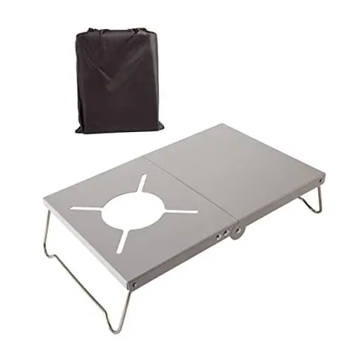 Produktbild: Garneck 1 Satz Brennerunterstützung Herdgestell Klappbarer Grilltisch Picknicktisch Campinggrill Grilltisch Im Freien Camping Lagerfeuer Klapptisch Herdbrenner Faltbar Schreibtisch Reisen