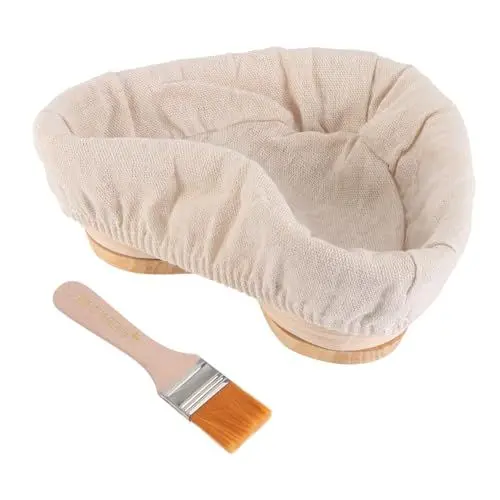 Produktbild: Garneck 1 Satz Brot Fermentationskorb Brot-Servierkorb Wäscheständer für Babyflaschen Bürste zum Backen brotgärkörbe brotkörbchen Gärkorb für Brot Gärkörbchen backen Indonesisches Rattan