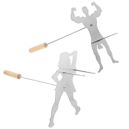 Produktbild: Garneck 1 Satz Grillgabel Campingspieß Marshmallow-röststab Kabob-spieße Wurstspieße Grillfleischgabel Hot-Dog-röster-Stick Antihaft-grillstab Werkzeug Komponente Unisex Rostfreier Stahl