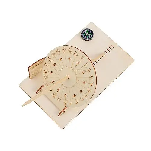 Produktbild: Garneck 1 Satz Produktion Von Sonnenuhrentechnologie Kinder Pädagogisches Spielzeug Sonnenuhr Modell Chinesischen DIY Uhr Sonnenuhr Uhr Modell Kinderuhr 3D Puzzle Kleine Produktion Hölzern
