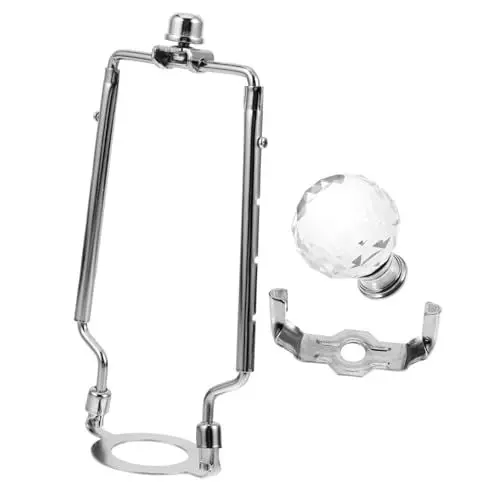 Produktbild: Garneck 1 Satz Stehlampe Hornständer Lampenharfenhalter Tischlampenhalter Lampenschirm Harfenhalter für Schreibtischlampe Bausatz Lampenharfe schwer Beleuchtung rahmen Hebebügel Licht-Kit