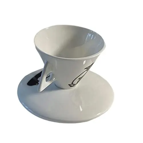 Produktbild: Garneck Keramiktasse Mit Untertasse Espressotasse Pinguin 60ml Elegante Tee-serviertasse Für Tee