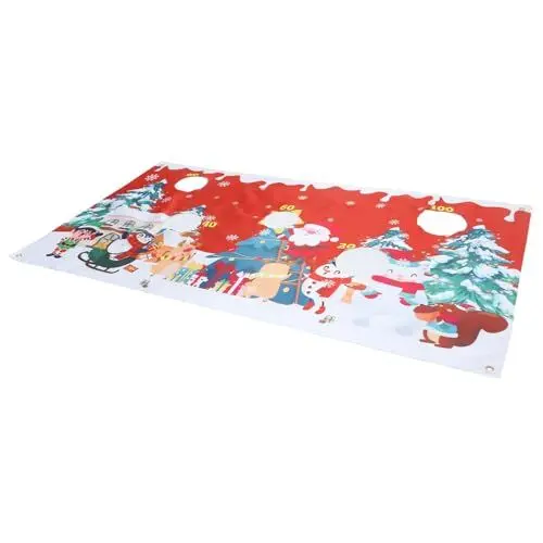 Produktbild: Garneck 1 Set Wurfspiel Flagge Rentier Weihnachtsring Wurfspiel Weihnachtsparty Spiel Baseball Banner Weihnachts Sitzsack Wurfspiele Weihnachtsbanner Sandsack Flagge Buntes