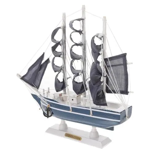 Produktbild: Garneck 1 Stück 24 cm Segelboot Ornament Hölzernes Segelboot Modell Desktop Ornament Segelboot Desktop Segelboot Ornament Nautisches Boot Geschenk Retro Holz Segelboot Modell