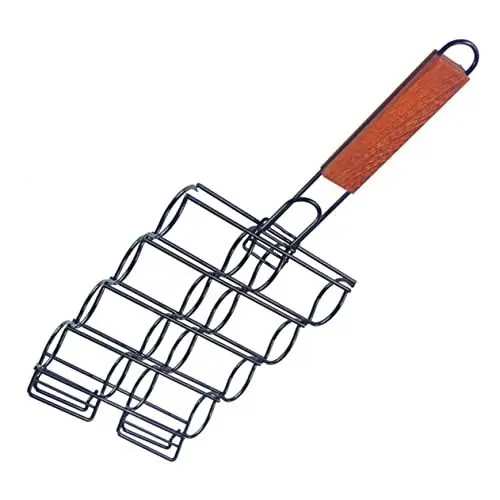 Produktbild: Garneck 1stk Gegrillter Maisständer BBQ Mais Grillkorb Outdoor-Camping-grillständer Zusammenklappbares Grillen Metallhalter Fleischgrillkorb Kabob-grillkörbe Stange Mann Planke Gemüse