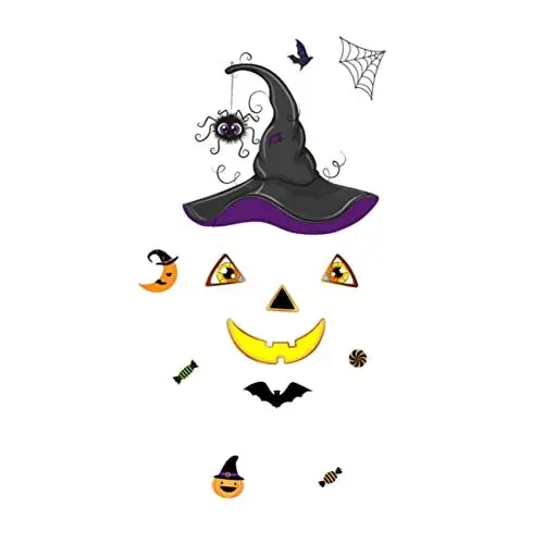 Produktbild: Garneck 1stk Halloween-kühlschrankmagnete Horror-wandaufkleber Graffiti-Aufkleber Halloween-wandaufkleber Halloween-Fenster Haftet Fensteraufkleber Magnetischer Kühlschrankmagnet