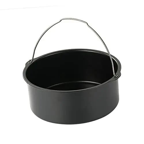 Produktbild: Garneck 1stück Cake Barrel Für Heißluftfritteuse Backform Schwarz Antihaftbeschichtet Für Desserts Und Kuchen Leicht Zu Reinigen Und Spülmaschinenfest Für Zuhause Und Gastronomie