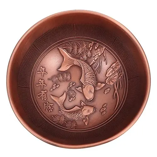 Produktbild: Garneck Handwerkskunst 277 Rot Bronze Fisch Schüssel Weihrauch Vintage Buddhistischen Haushalt Werkzeug