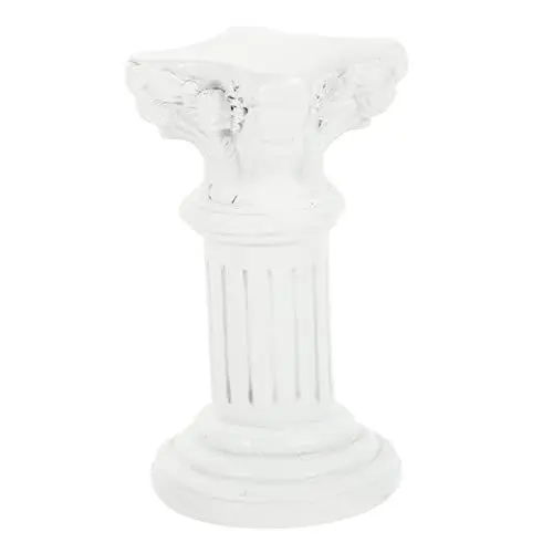 Produktbild: Garneck 1stk Skulptur Ornamente Sockel Für Dekorationen Römisches Säulen Im Römischen Stil Marmorsäule Schicke Statue Aus Resin Podest Sockel Vase Weiß Empfindlich Pflanzer Kunstharz