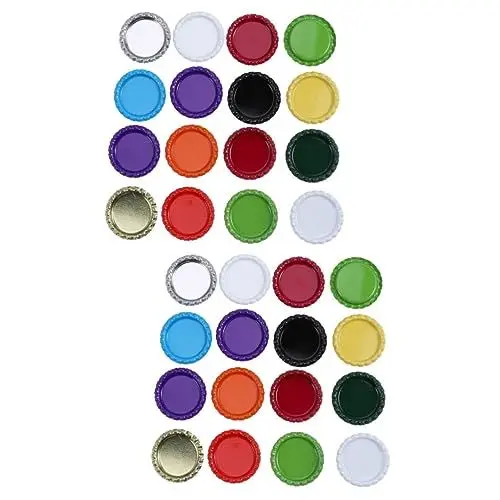 Produktbild: Garneck 200 Stück Bierflaschenverschlüsse Bierdeckel Bierdeckel Lünette Tabletts Weißblechdeckel DIY Verschluss Bierflaschendeckel Hängelampe Buntes Zeitmaterial