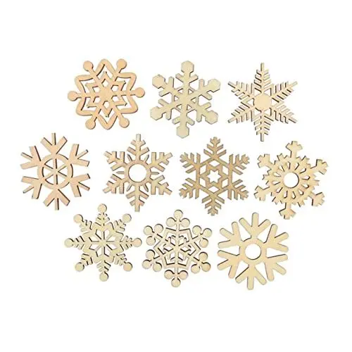 Produktbild: Garneck 20 Stück Holzanhänger Heimdekoration Scrapbook-Verzierungen Weihnachtsschmuck-Set Weihnachtsbaumausschnitte Aus Holz Weihnachts-Holzanhänger Kunsthandwerk Ornament