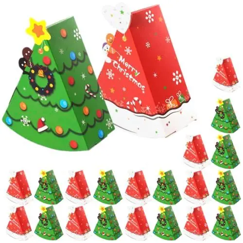 Produktbild: Garneck 24 Stück Boxen Partyboxen Festival Süßigkeitenboxen Kleine Süßigkeitenboxen Weihnachtsboxen Papier