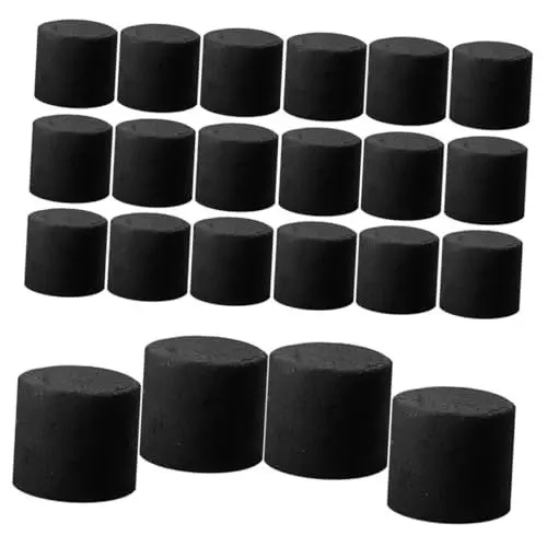 Produktbild: Garneck 25 Stück Handwärmer Holzkohlebriketts Warmer Herd Feuer Holzkohletabletten Weihrauchbrenner Holzkohle für Tischfeuerstelle