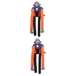Produktbild: Garneck 2St Halloween-Dekor Gruselige Halloween-Requisite hängender Geisteranhänger halloween atmosphäre halloween scherzartikel eincremehilfe Halloween-Papierdekor Skelett Requisiten